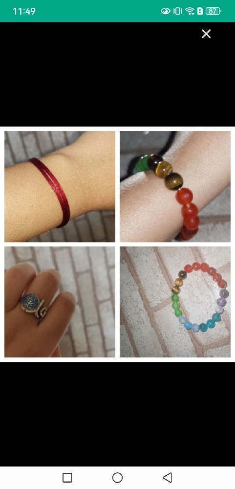 Lot :  bracelet rouge pour la richesse et chance+ bracelet pierre naturelles pour l'équilibre de chakra+cadeau bague pour la protection