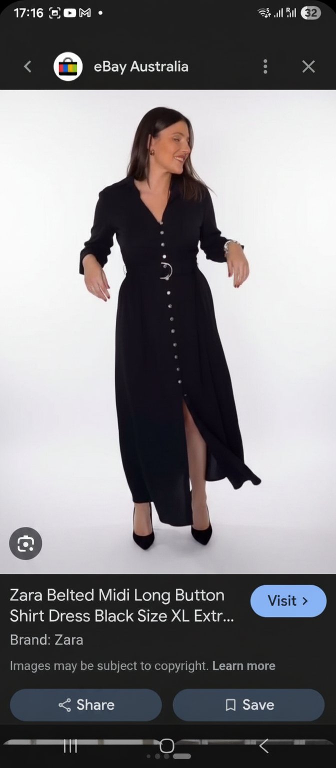 Robe longue noir neuf, zara L