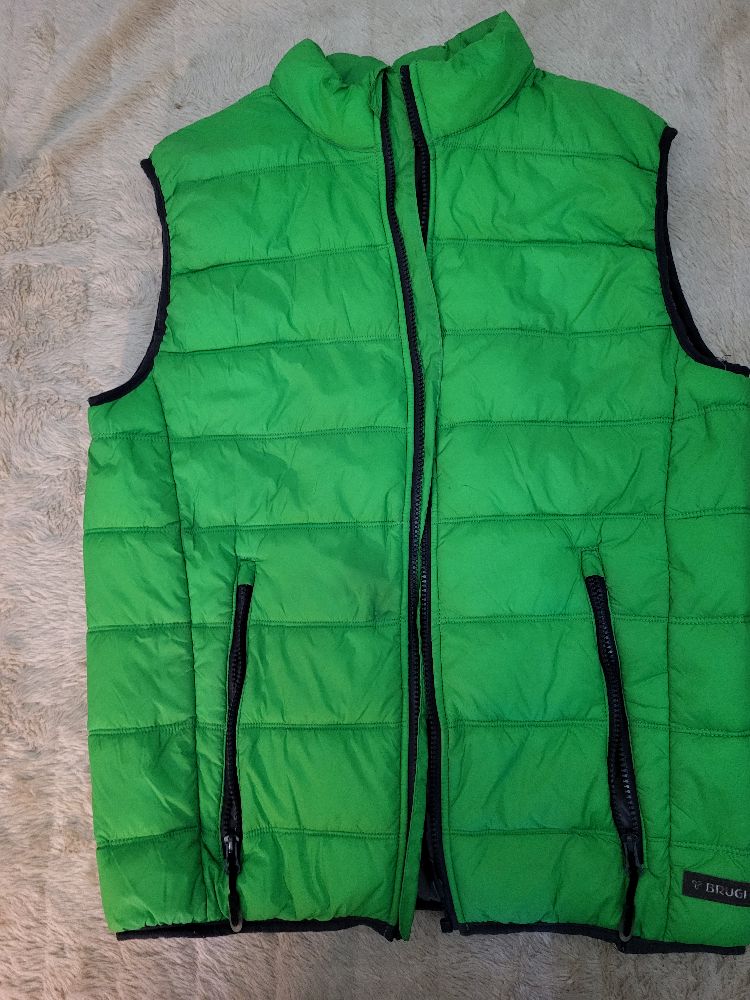 Doudoune sans manche verte Brugi taille 50 .Veste umbroM