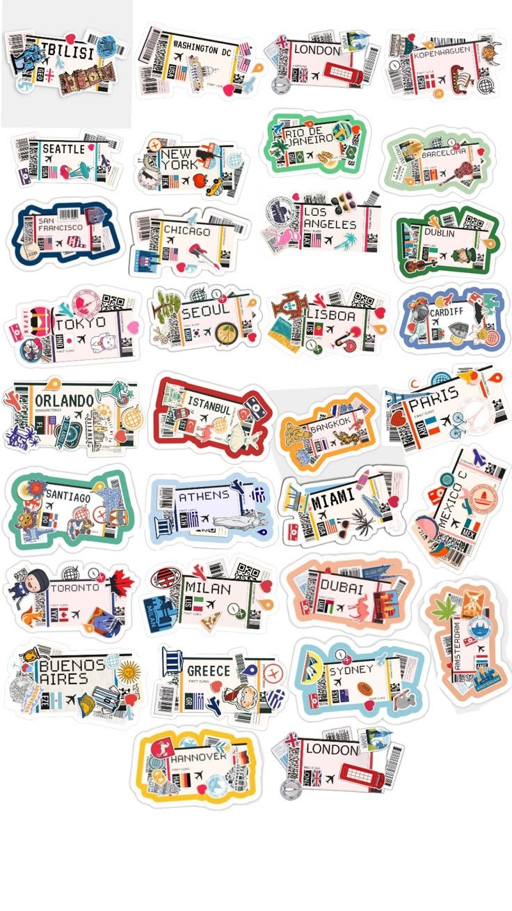 Travel stickers