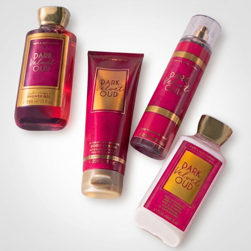 Dark velvet oud baths &body works new (4pieces)