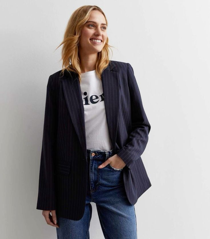 Blazer avec rayures fines 