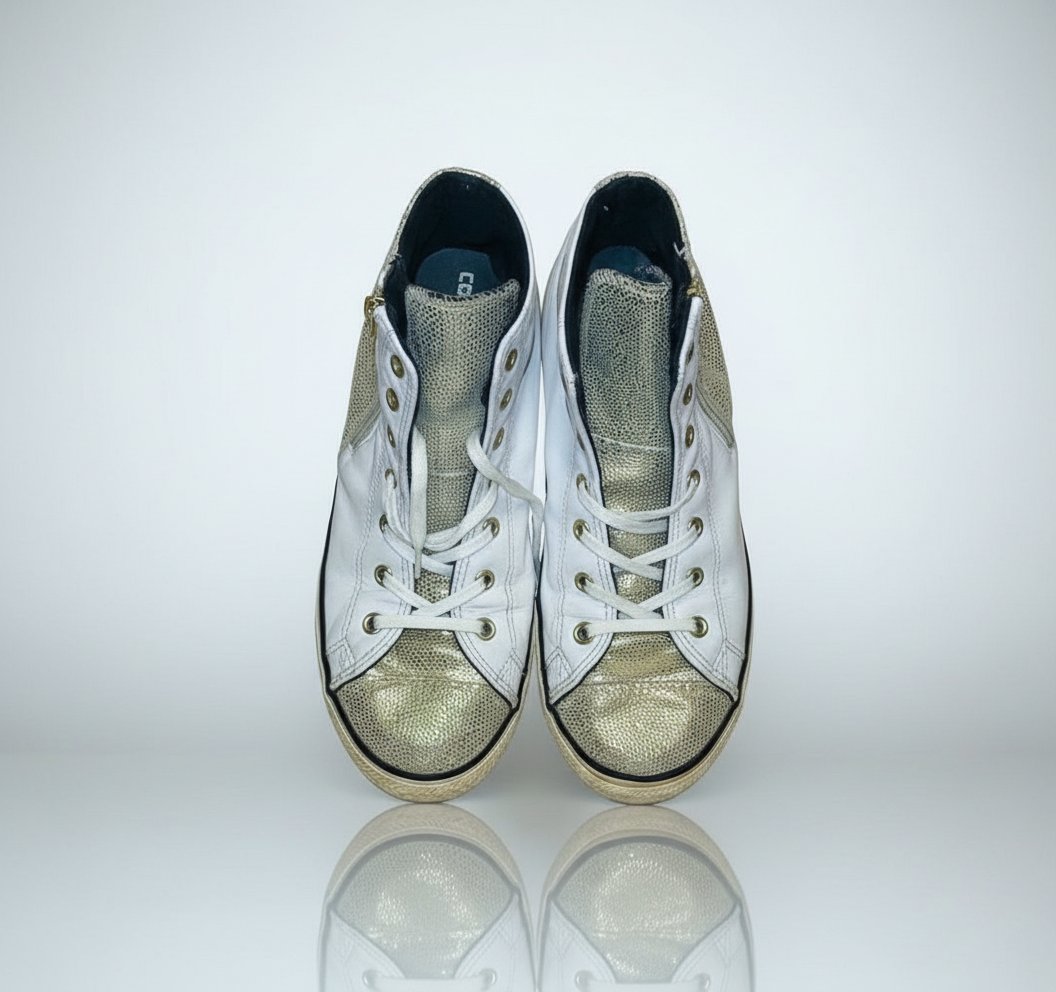 Baskets Converse en cuir blanc