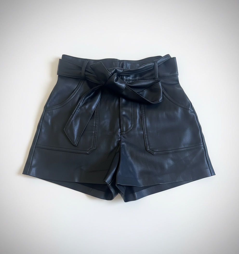 Short en similicuir Zara jamais porté