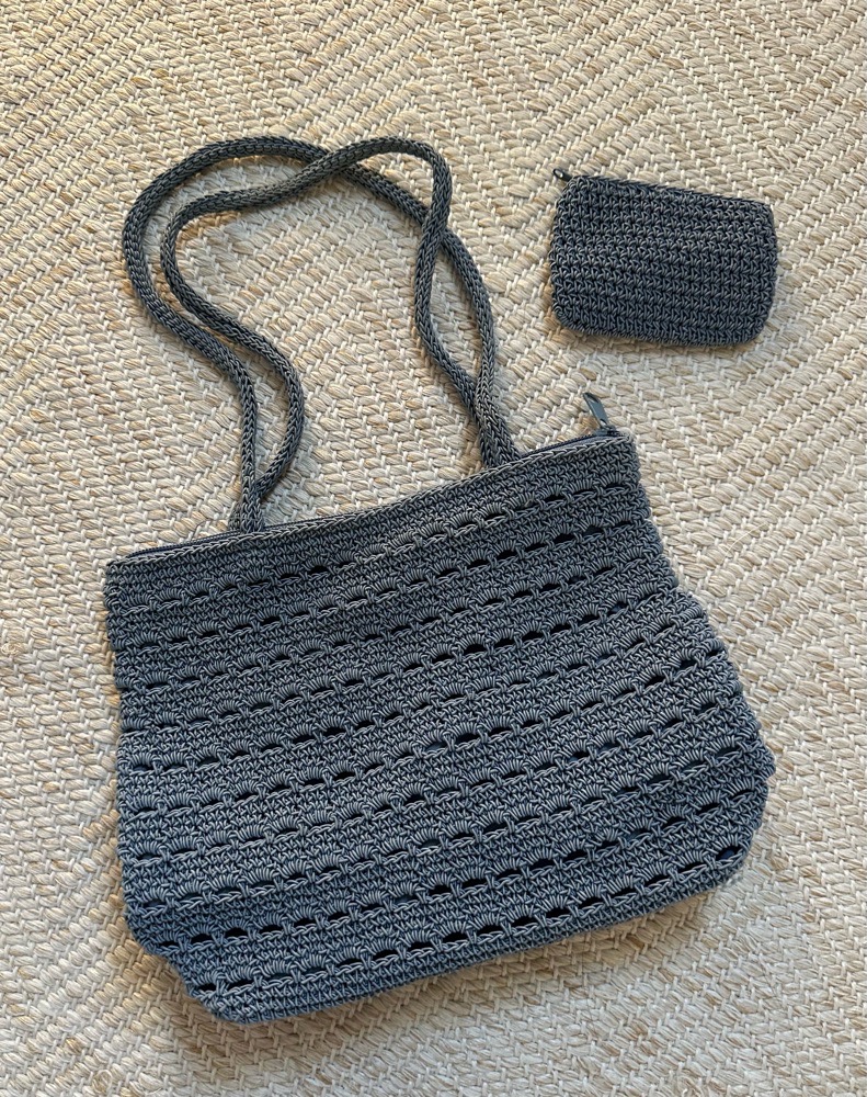Sac en crochet avec son porte monnaie