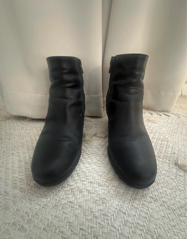 Bottines minelli noires en cuir