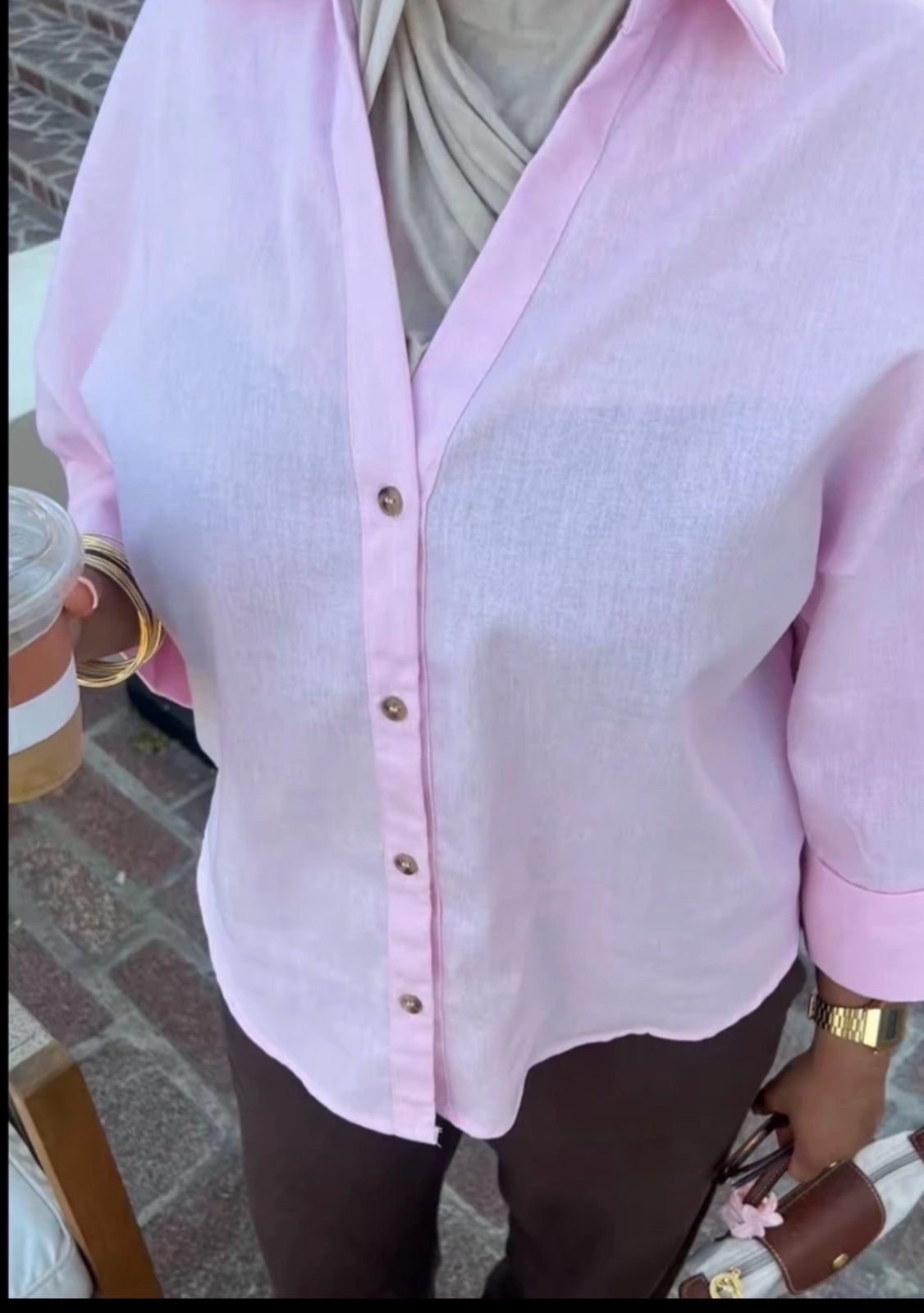 Chemise rose bonbon 