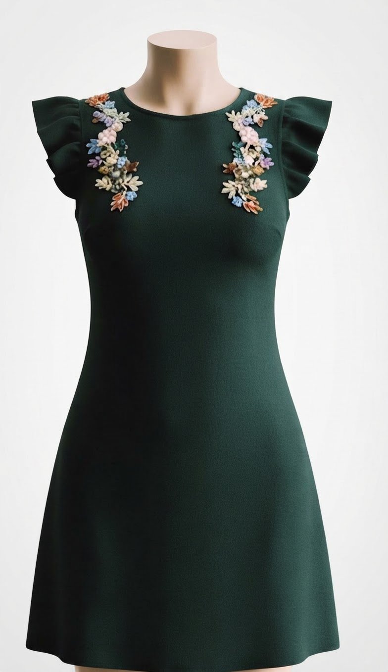 Coup de cœur assuré : La robe noire aux détails fleuris pour un look irrésistible ! ✨