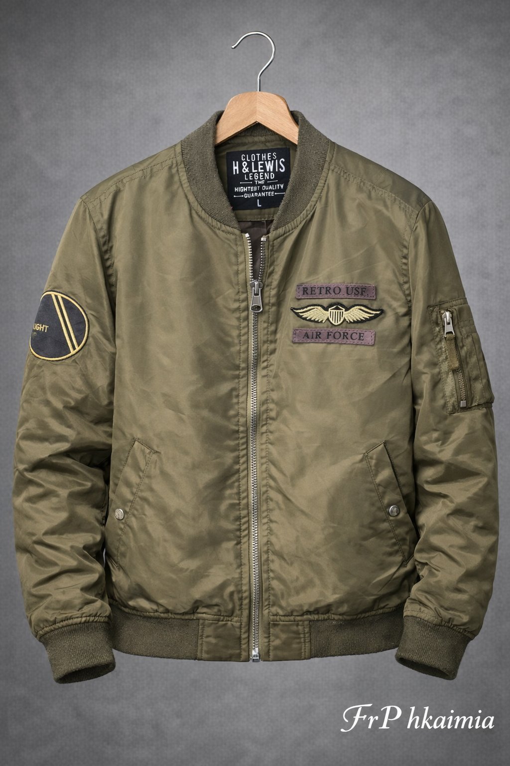  🧥 H&LEWIS LEGEND – Bomber Jacket Olive Green (L)