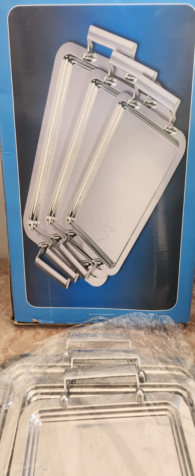 Lot de 3 plateaux