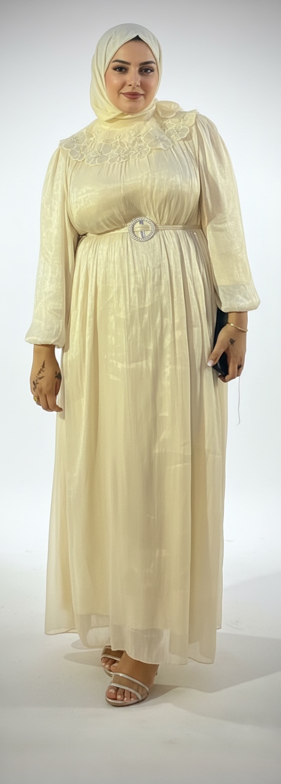 Robe soire importe turk avec foular