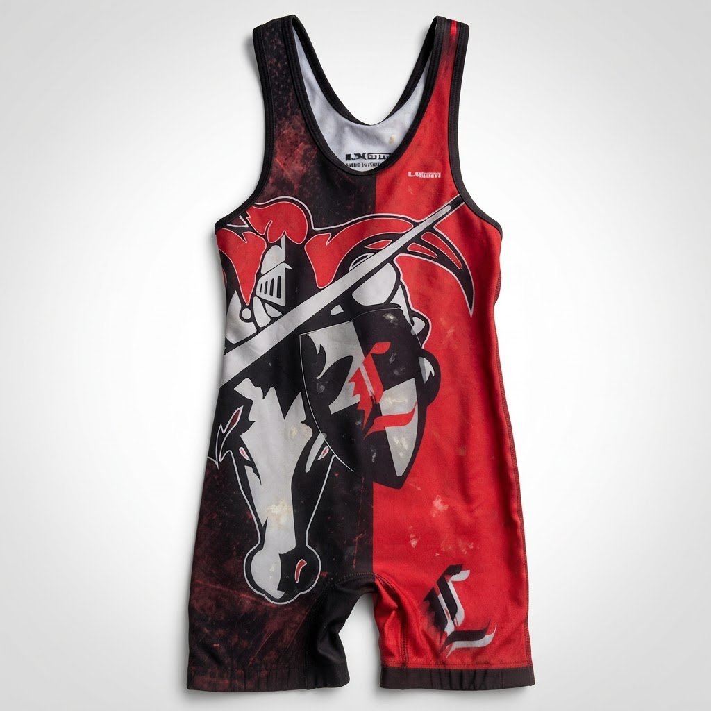 Singlet de lutte 5kount_Redknight 
