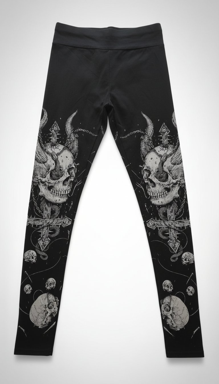 Killstar ‘Kick It’ Skull Leggings
