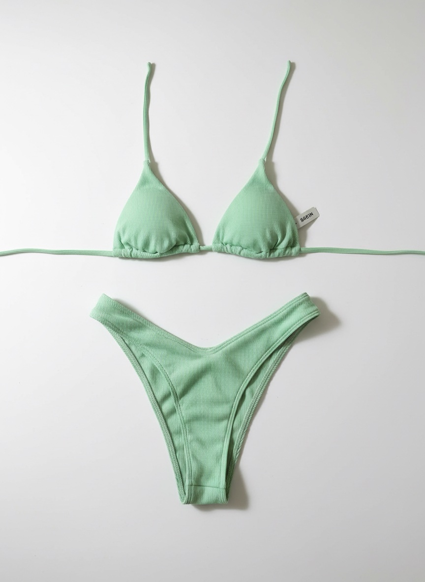 Bikini vert clair pailleté Shein