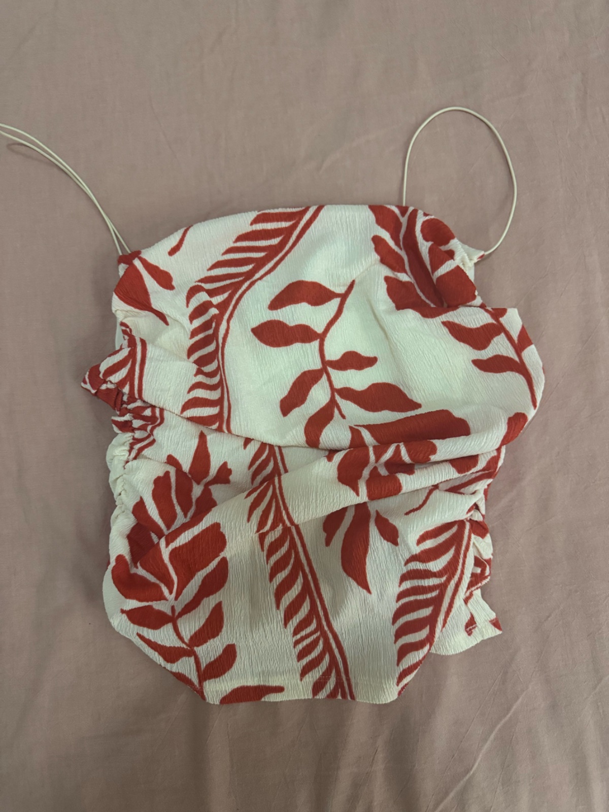 Haut h&m orange et beige 