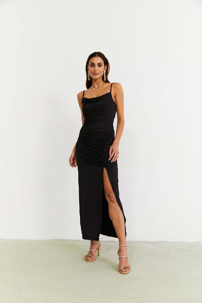 Robe soirée noire made in paris