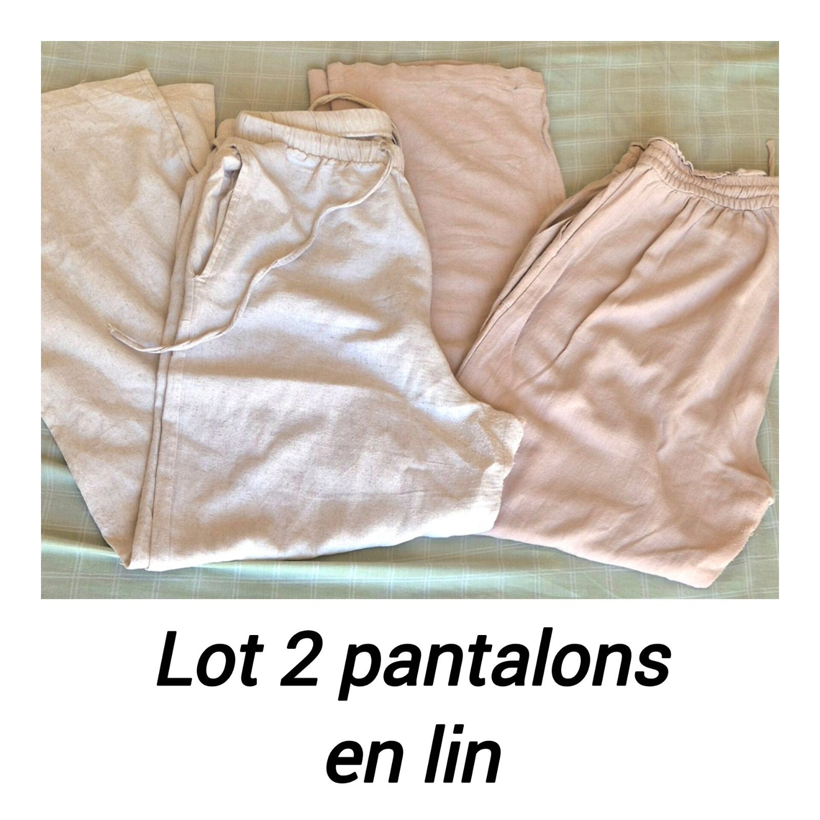 Lot de 2 pantalons en lin 