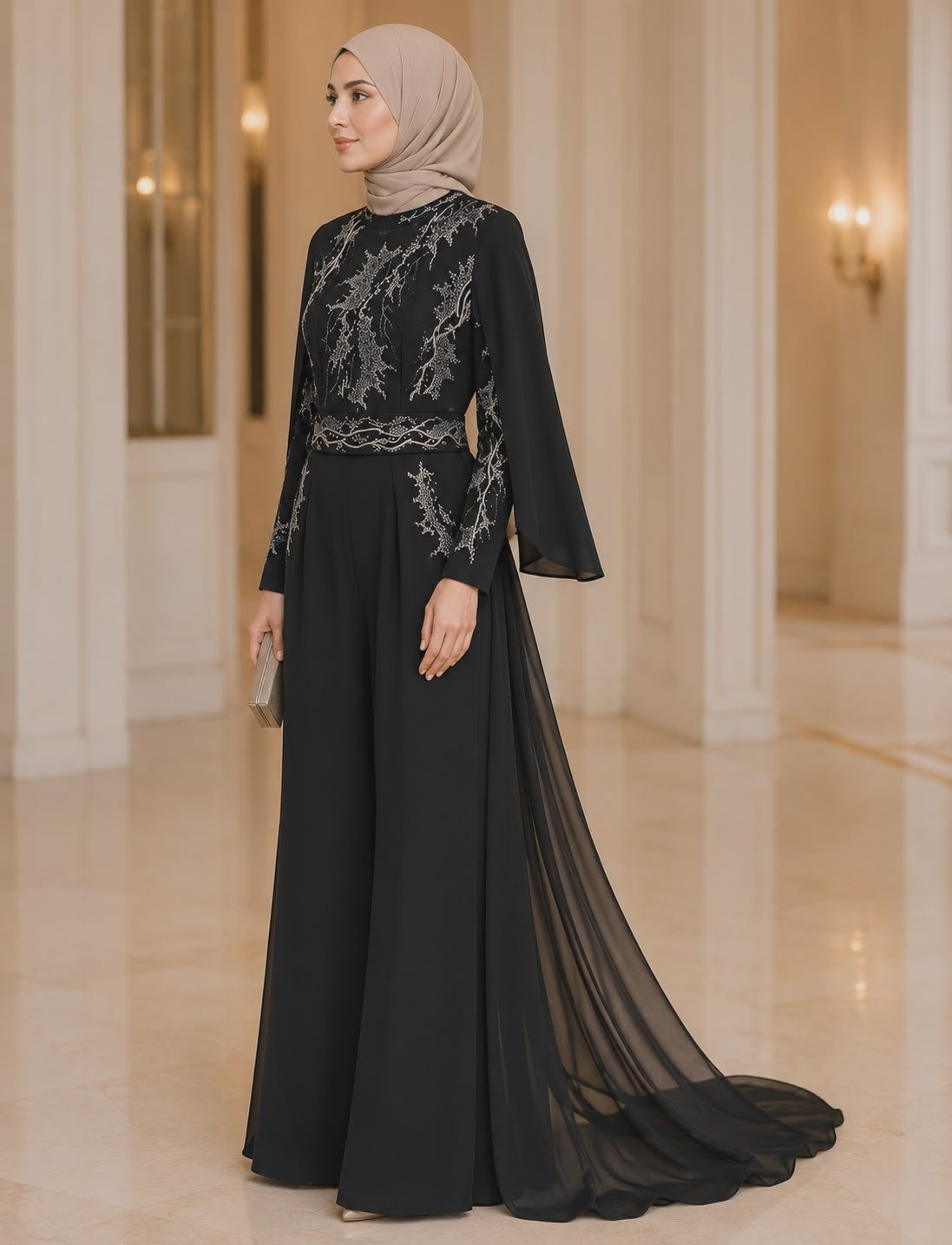 Caftan modern pour soiree de mariage