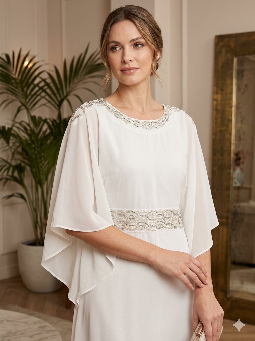Robe blanche courte avec strass