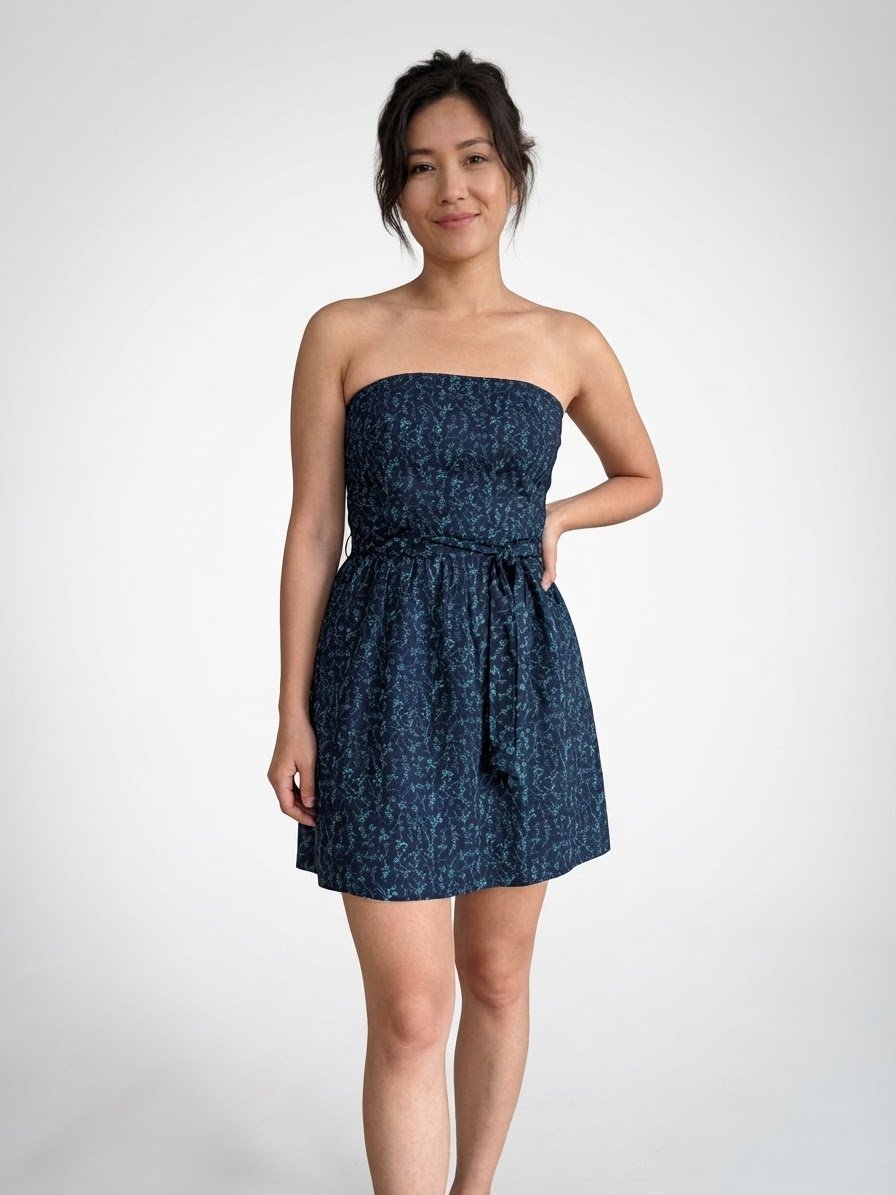 Robe courte bleue