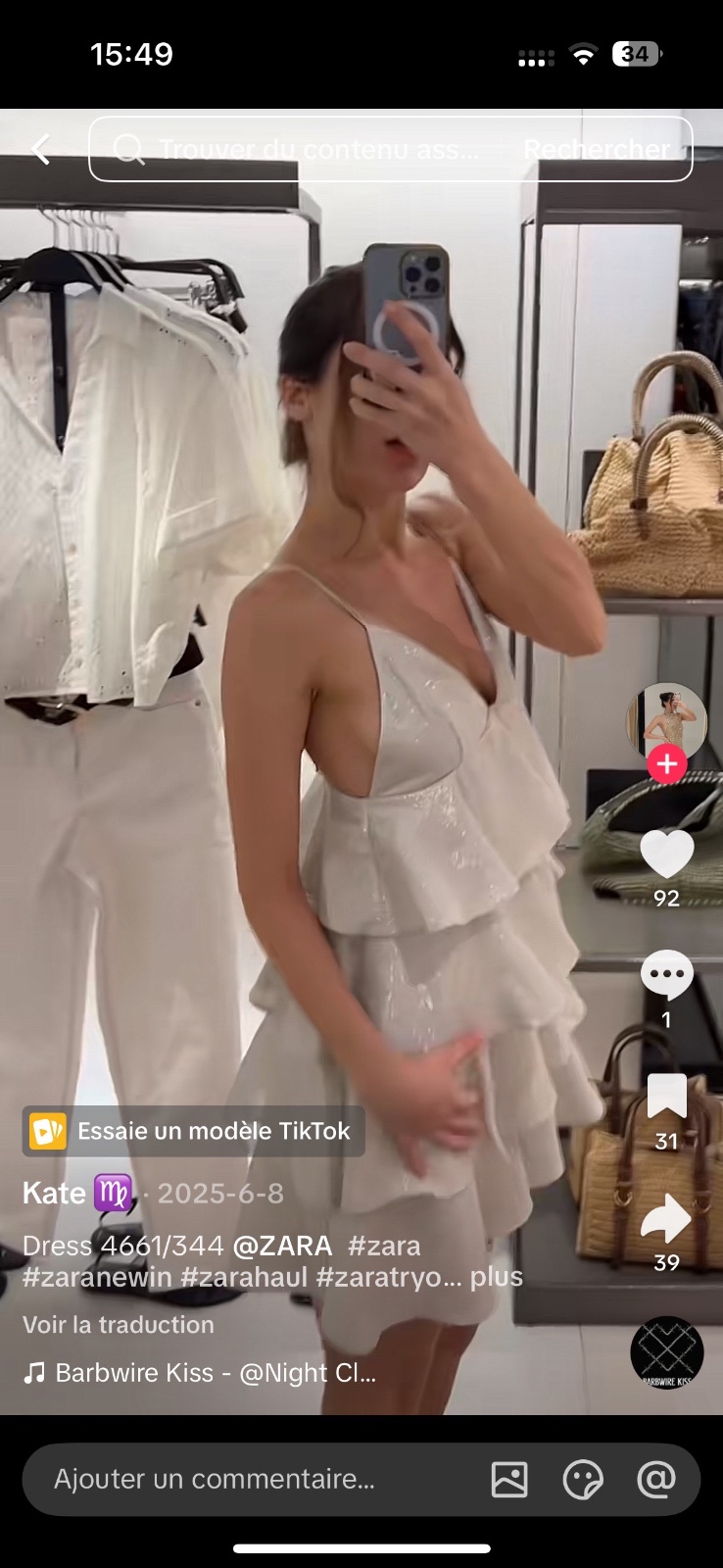 Robe zara avec etiquette
