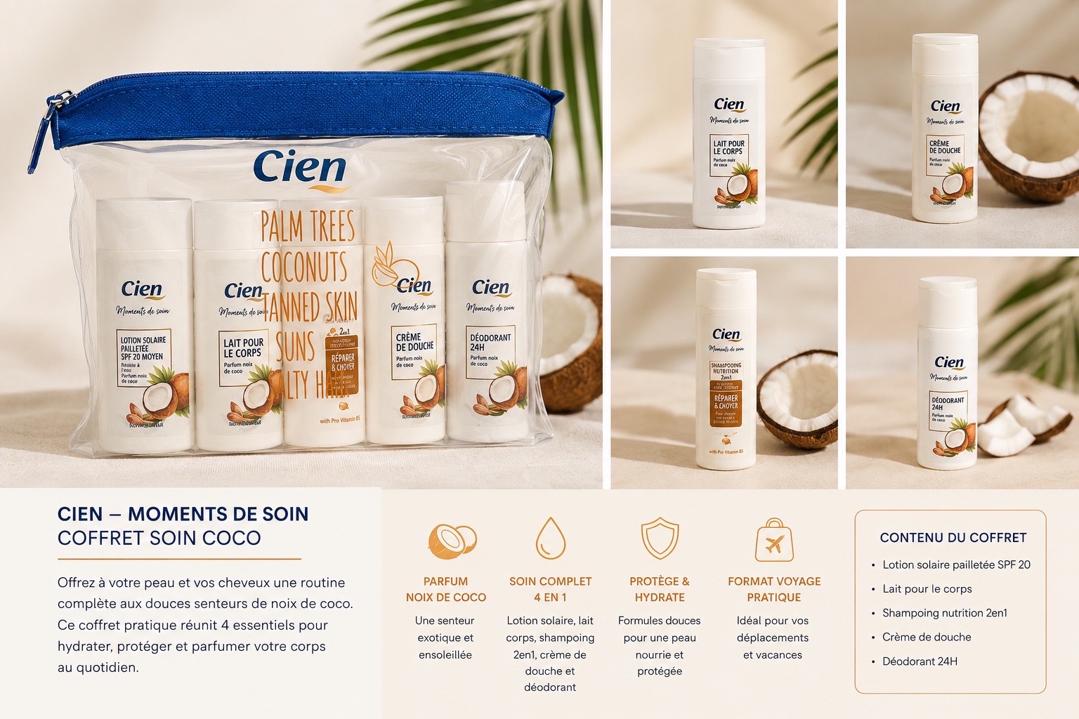 Coffret soin Cien – Noix de coco 🥥
