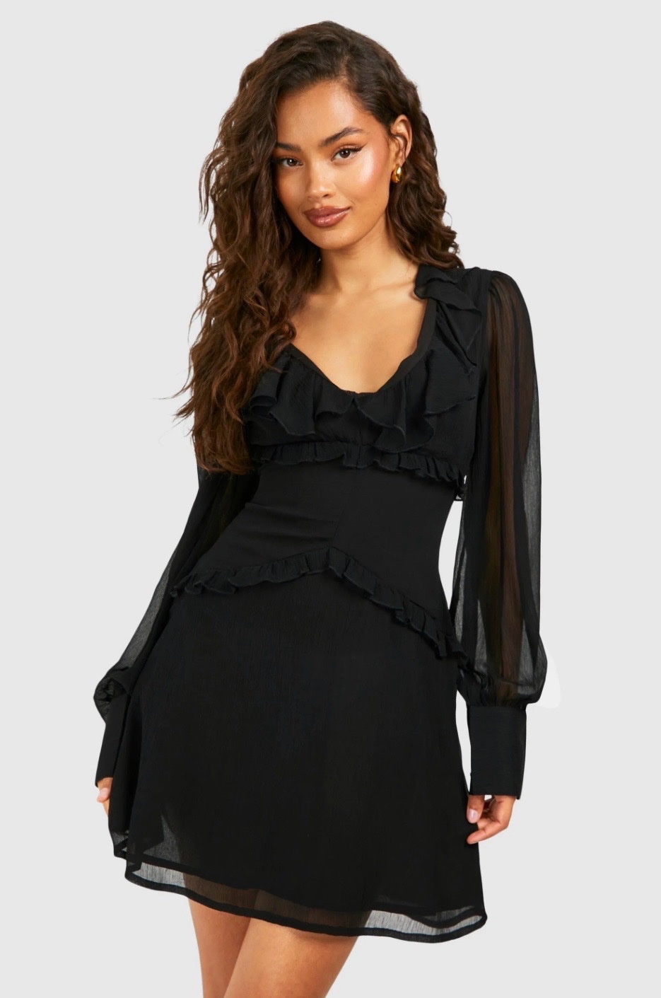 Robe noire boohoo
