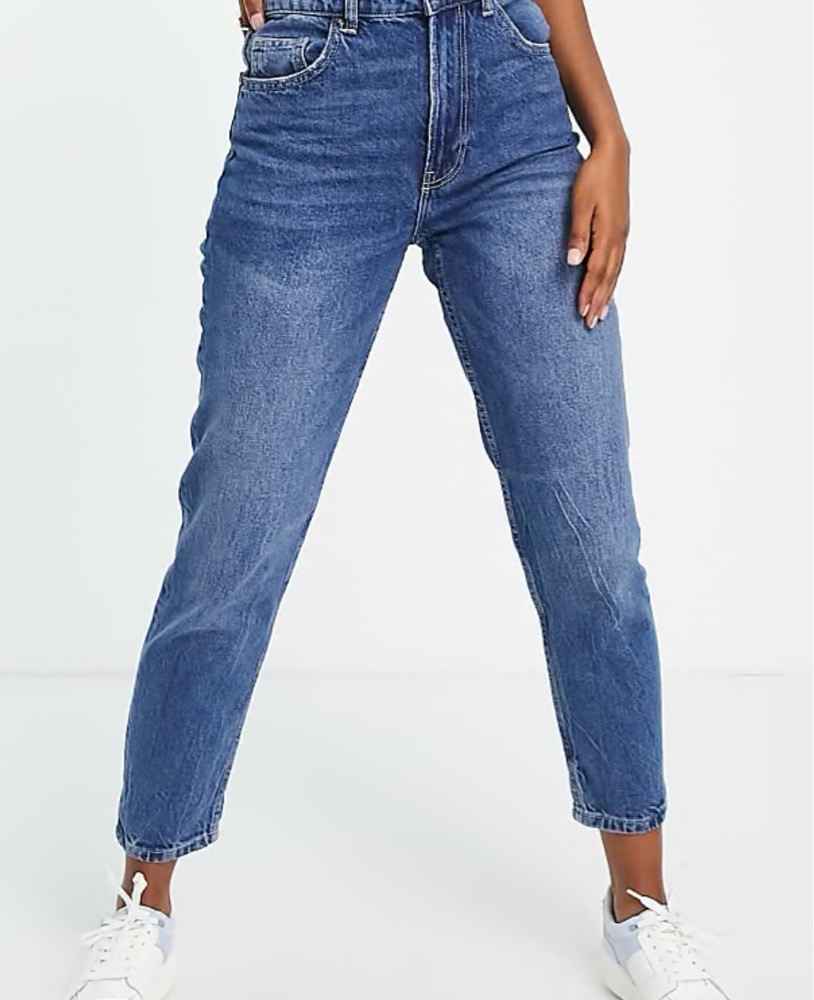 Pantalon denim bleu Bershka