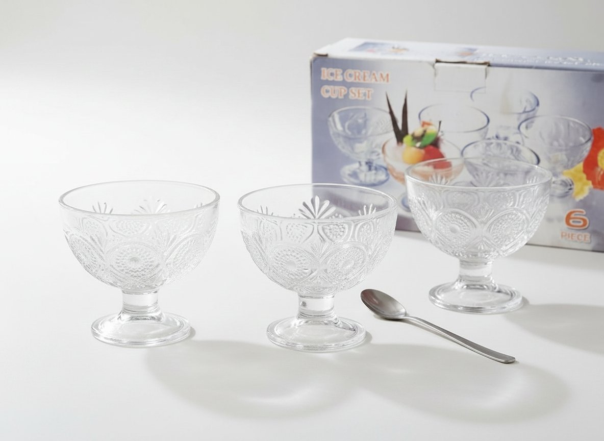 Coupes à dessert en verre – Lot de 6