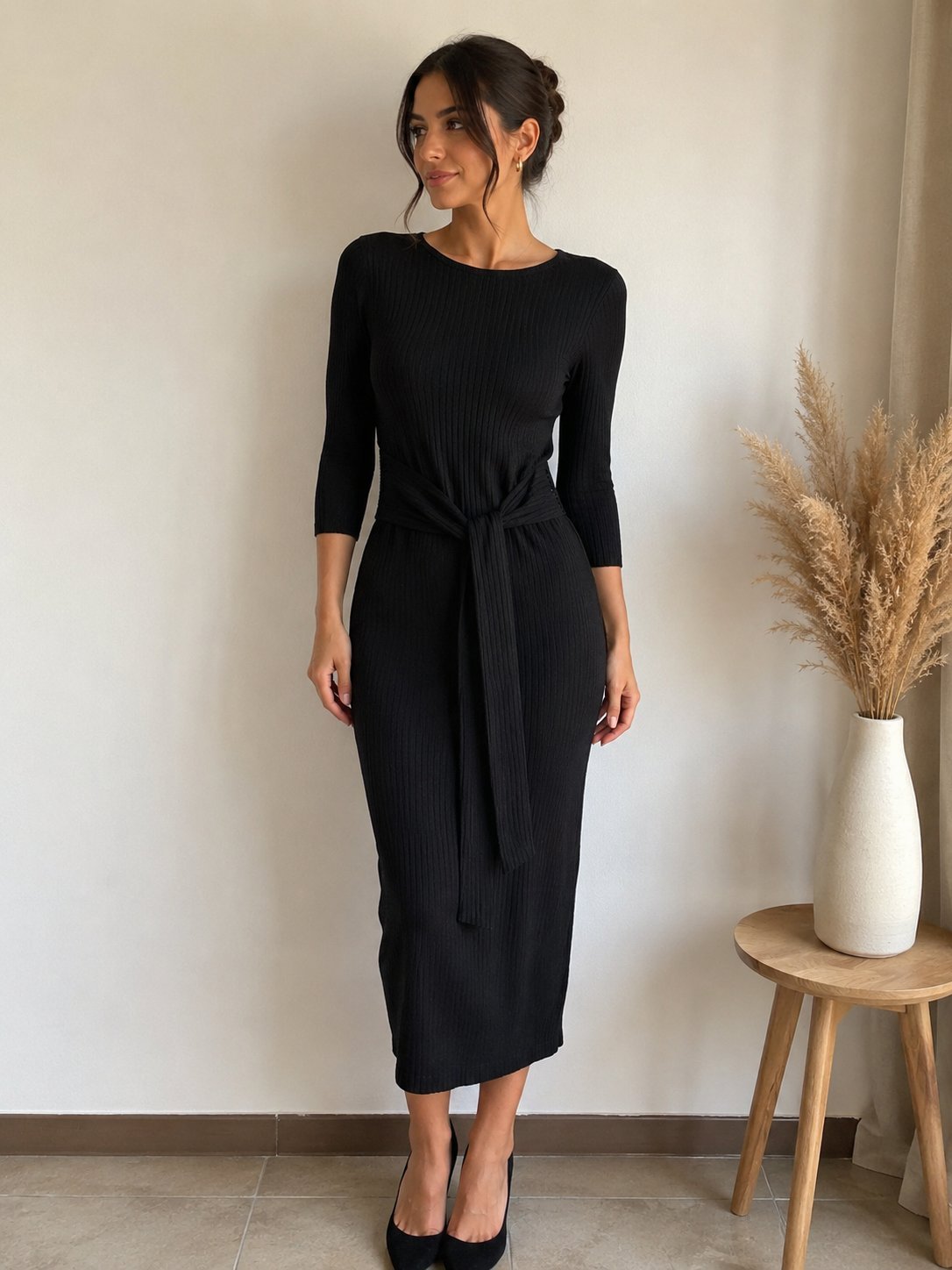 Robe ajusté noir
