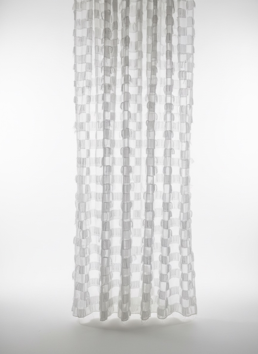 3 panneaux rideaux double tissu
