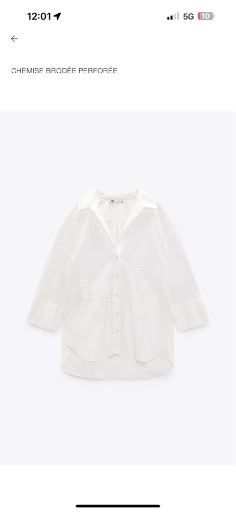 Chemise broderie anglaise