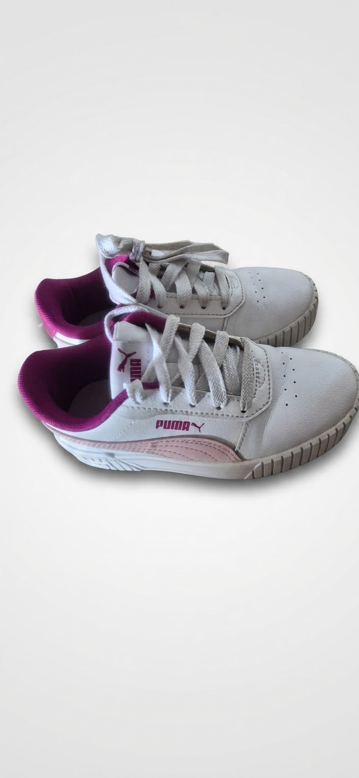 Espadrille puma fille blanc et rose 