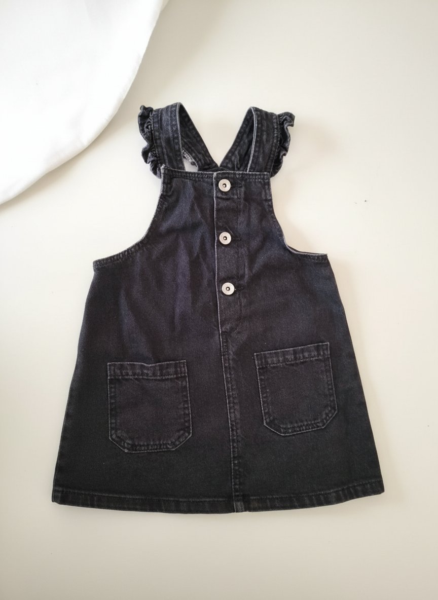 Salopette robe jean noir 3 ans 