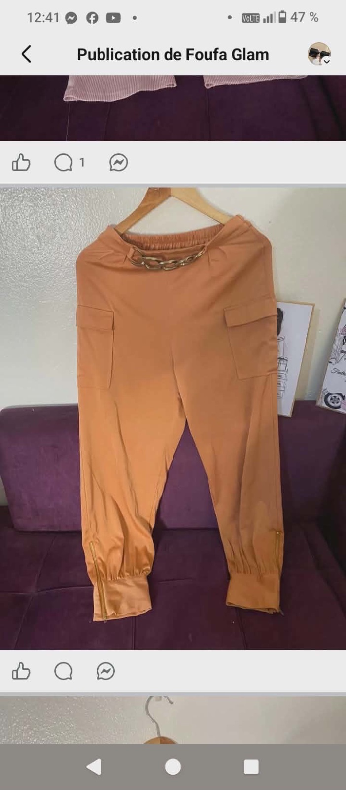 Pantalon en satin 
