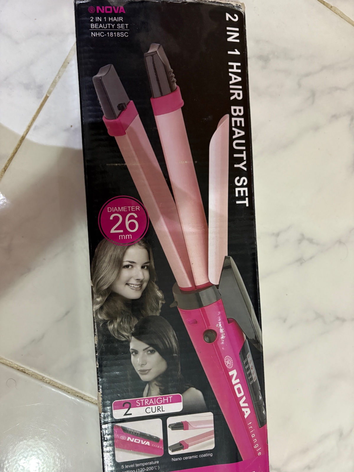 2 in 1 hair straightener + curler