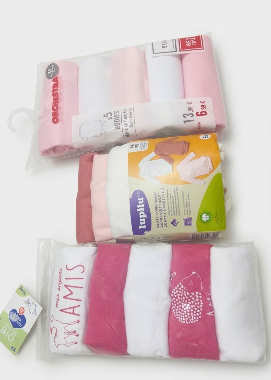 Lot bodies 12-24mois 