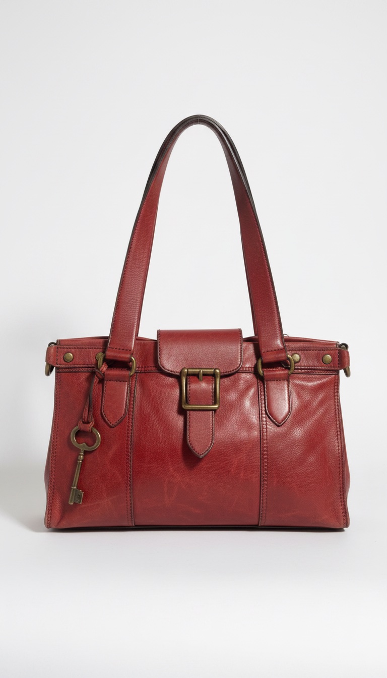 Sac de la marque Fossil vintage vrai cuir avec numero de serie et certifié