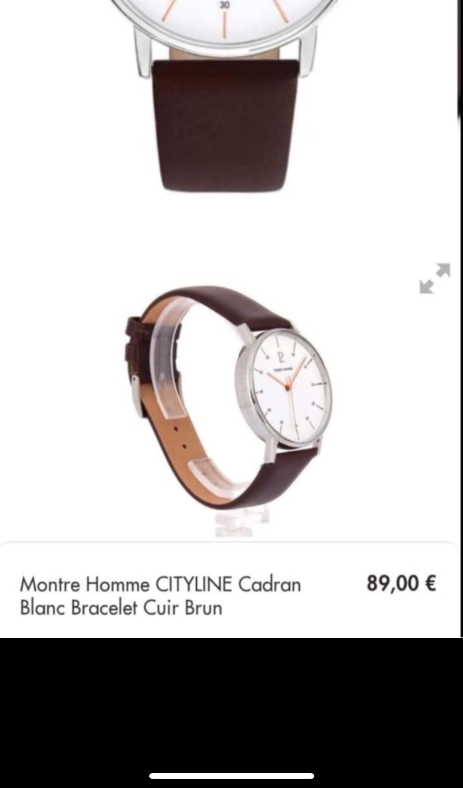 Montre Pierre Lannier vrai cuir authentique neuf avec etiquette
