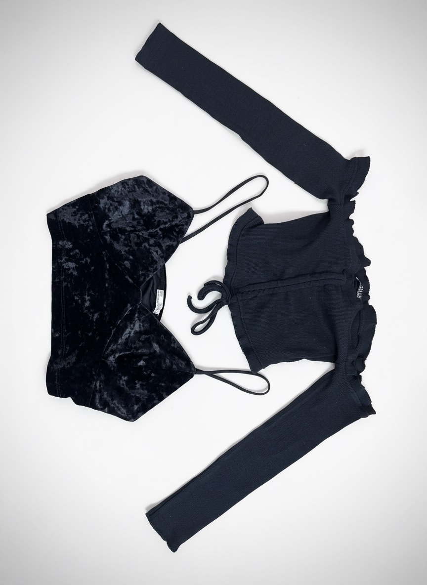 Top noir décolté avec top zara GRATUIT offert