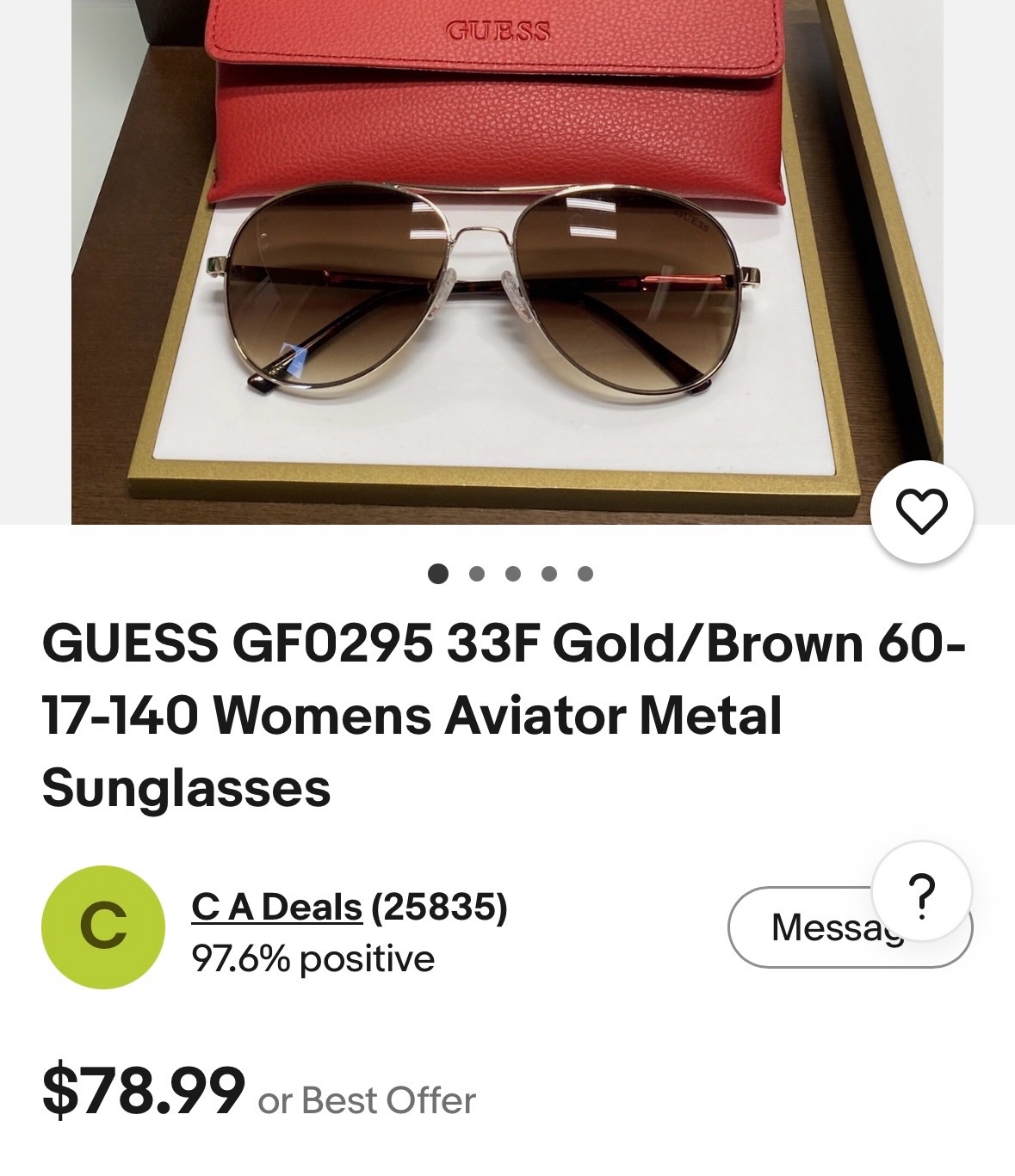 Lunettes solaire Guess authentique avec code et importée 🩷