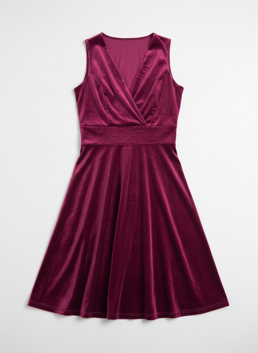 Robe effet satinée burgundy