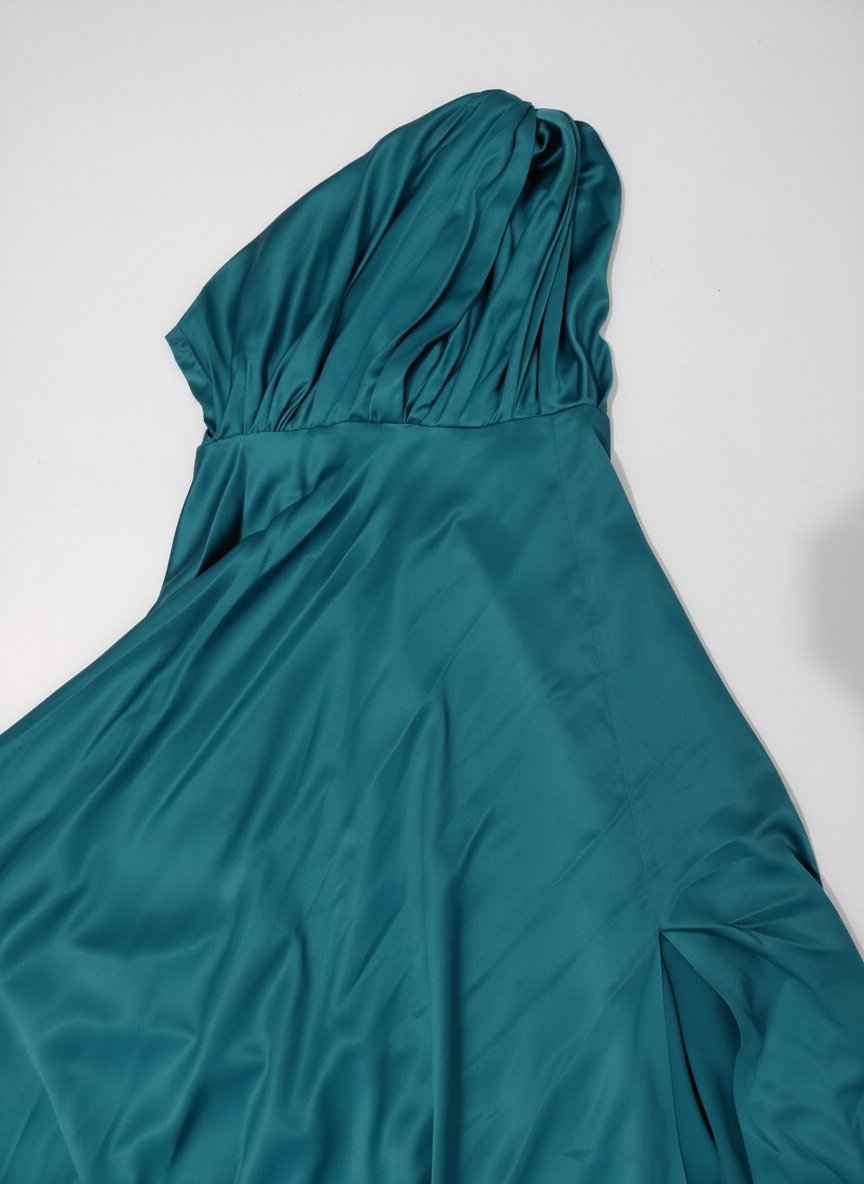 Robe satin vert