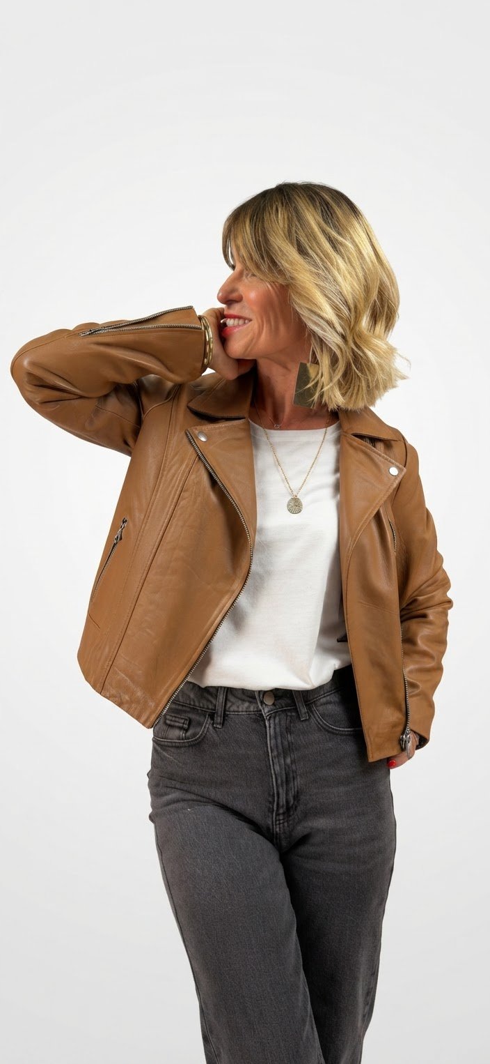 Veste cuir kiabi
