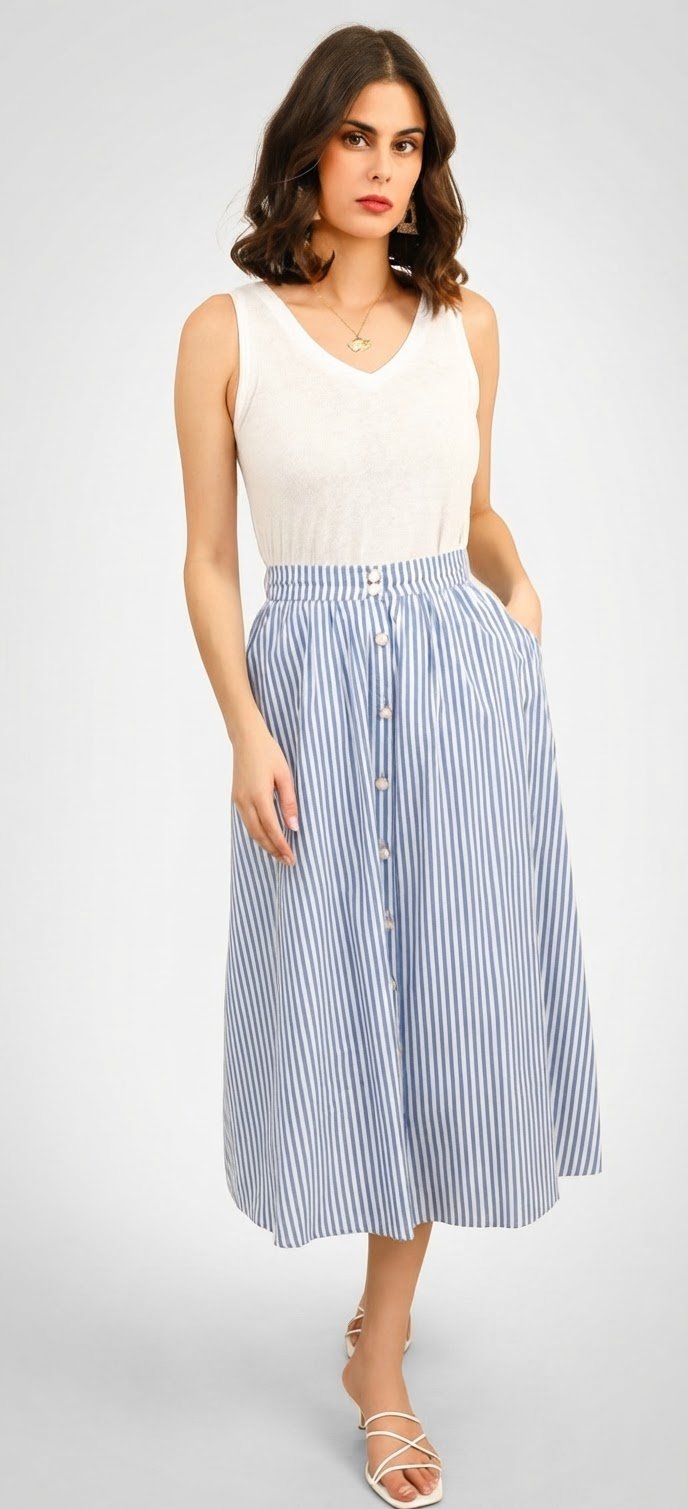 Une Jupe à boutons de la marque h&m, taille s