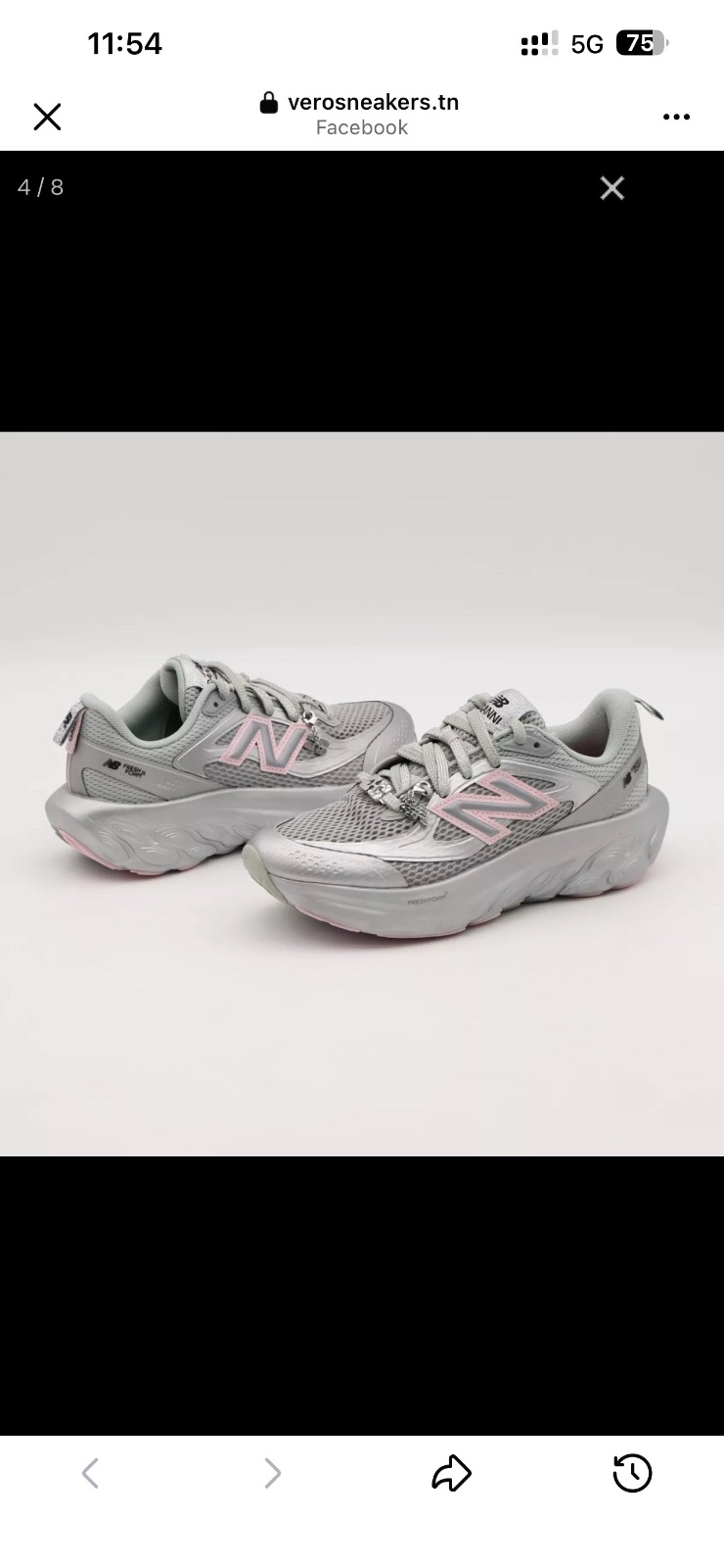 New balance ganni x silver metallique 