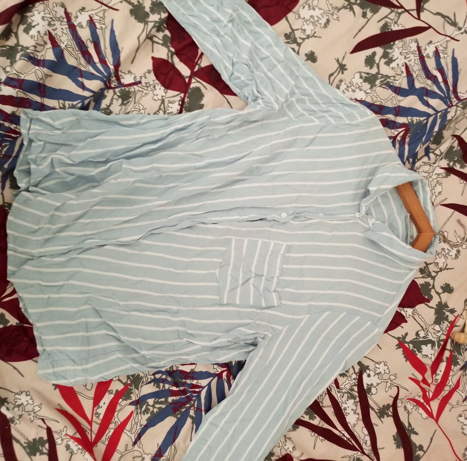 Chemise bleu couton 
