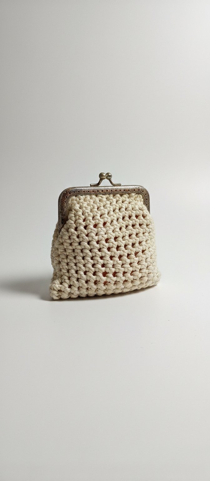 Un petit sac en crochet peut être utilisé comme porte monnaie ou etui de lunettes ou  bien paquet de cigarettes rettes et briquet mignon et original 