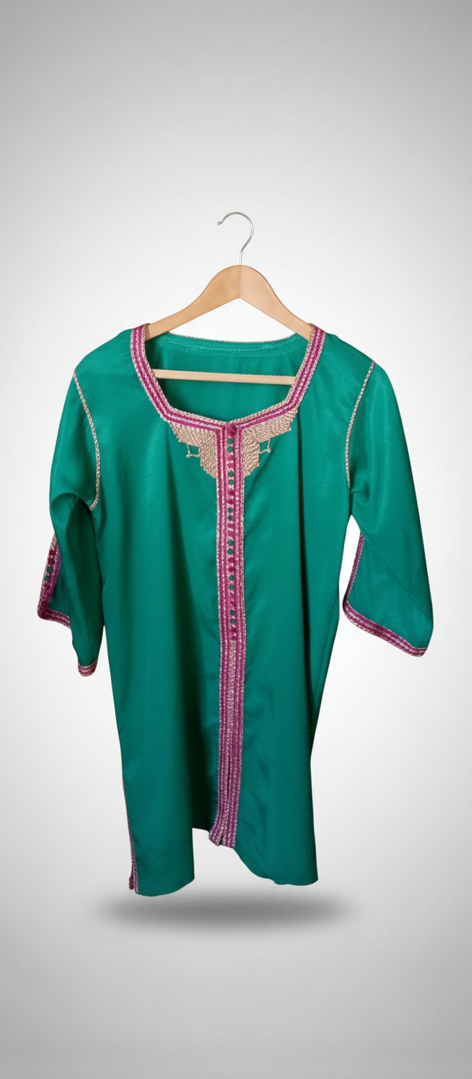 Tunique broderie marocaine hand made