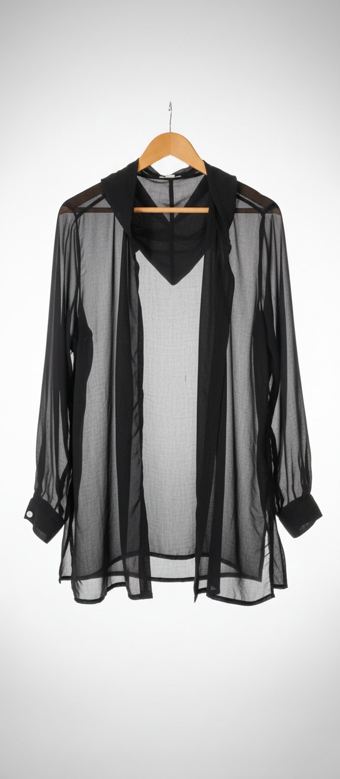 Chemise en voile avec capuche